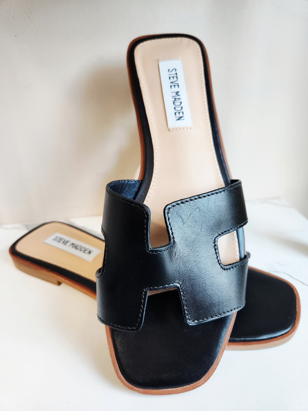 Steve Madden Women’s Black Slide Sandals